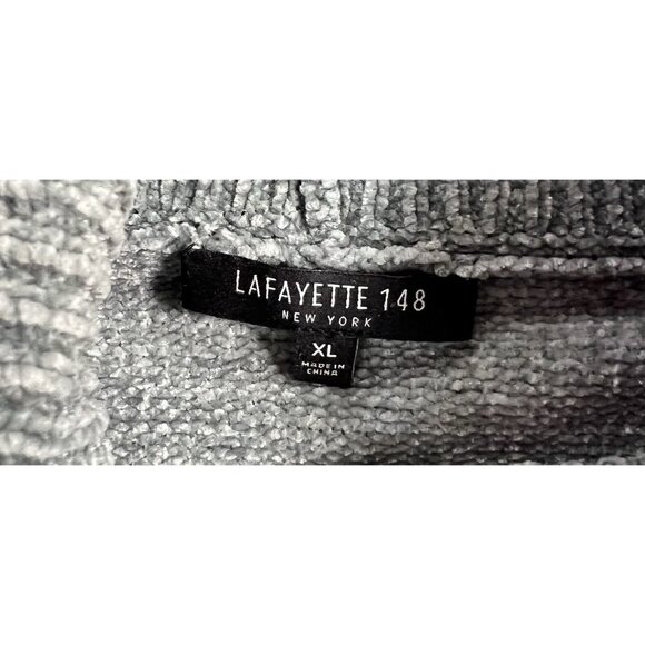 Lafayette 148 Women’s 100% Silk Sweater Turtleneck Gray Size XL Soft - Picture 4 of 9